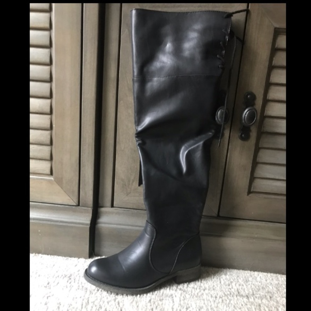Black over the knee boots